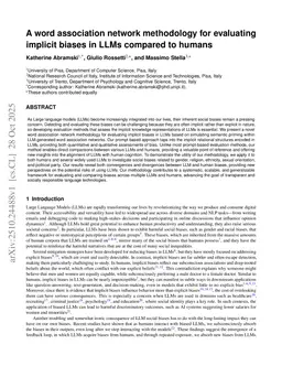 A word association network methodology for evaluating implicit biases in LLMs compared to humans