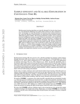 Sample-efficient and Scalable Exploration in Continuous-Time RL