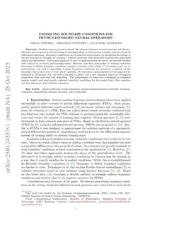 Enforcing boundary conditions for physics-informed neural operators