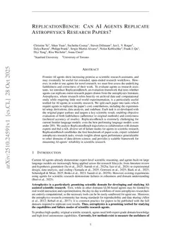 ReplicationBench: Can AI Agents Replicate Astrophysics Research Papers?