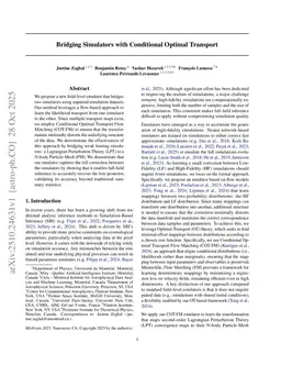 Bridging Simulators with Conditional Optimal Transport