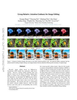 Group Relative Attention Guidance for Image Editing