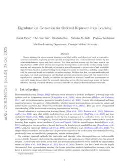 Eigenfunction Extraction for Ordered Representation Learning