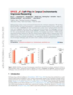 SPICE: Self-Play In Corpus Environments Improves Reasoning