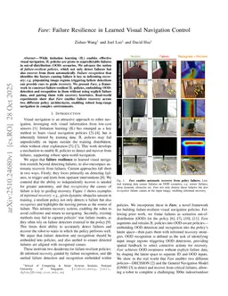 Fare: Failure Resilience in Learned Visual Navigation Control