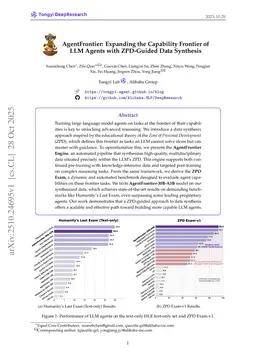 AgentFrontier: Expanding the Capability Frontier of LLM Agents with ZPD-Guided Data Synthesis