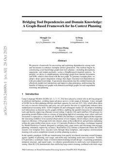Bridging Tool Dependencies and Domain Knowledge: A Graph-Based Framework for In-Context Planning