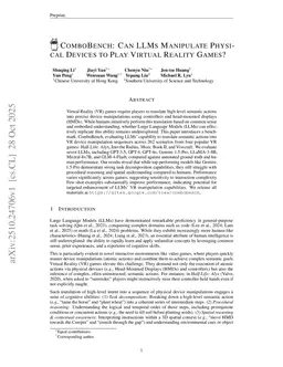 ComboBench: Can LLMs Manipulate Physical Devices to Play Virtual Reality Games?