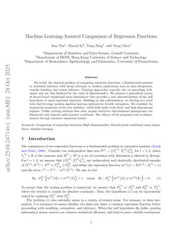 Machine-Learning-Assisted Comparison of Regression Functions