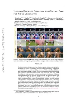 Uniform Discrete Diffusion with Metric Path for Video Generation