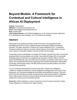 Beyond Models: A Framework for Contextual and Cultural Intelligence in African AI Deployment