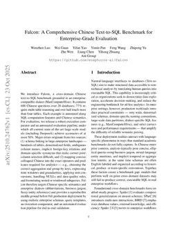 Falcon: A Comprehensive Chinese Text-to-SQL Benchmark for Enterprise-Grade Evaluation