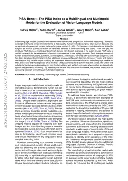 PISA-Bench: The PISA Index as a Multilingual and Multimodal Metric for the Evaluation of Vision-Language Models