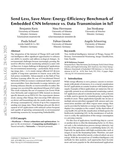 Send Less, Save More: Energy-Efficiency Benchmark of Embedded CNN Inference vs. Data Transmission in IoT
