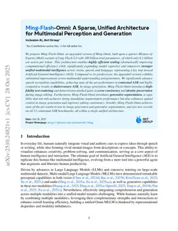 Ming-Flash-Omni: A Sparse, Unified Architecture for Multimodal Perception and Generation