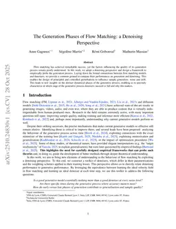 The Generation Phases of Flow Matching: a Denoising Perspective