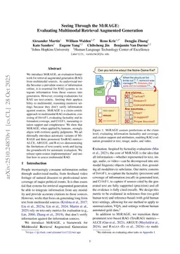 Seeing Through the MiRAGE: Evaluating Multimodal Retrieval Augmented Generation