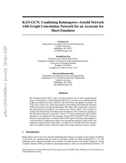 KAN-GCN: Combining Kolmogorov-Arnold Network with Graph Convolution Network for an Accurate Ice Sheet Emulator