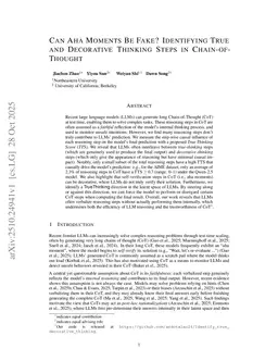 Can Aha Moments Be Fake? Identifying True and Decorative Thinking Steps in Chain-of-Thought