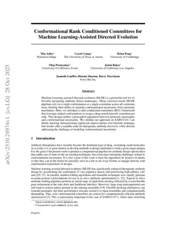Conformational Rank Conditioned Committees for Machine Learning-Assisted Directed Evolution