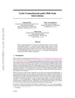 Cyclic Counterfactuals under Shift-Scale Interventions