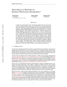 What Really Matters in Matrix-Whitening Optimizers?