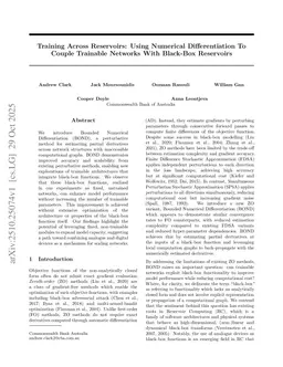 Training Across Reservoirs: Using Numerical Differentiation To Couple Trainable Networks With Black-Box Reservoirs