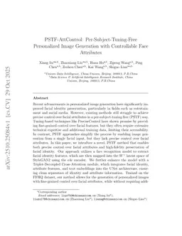 PSTF-AttControl: Per-Subject-Tuning-Free Personalized Image Generation with Controllable Face Attributes