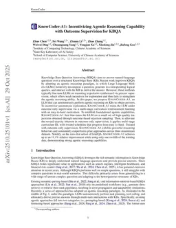 KnowCoder-A1: Incentivizing Agentic Reasoning Capability with Outcome Supervision for KBQA