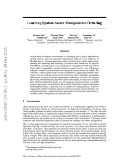 Learning Spatial-Aware Manipulation Ordering