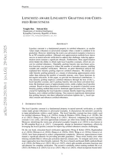 Lipschitz-aware Linearity Grafting for Certified Robustness