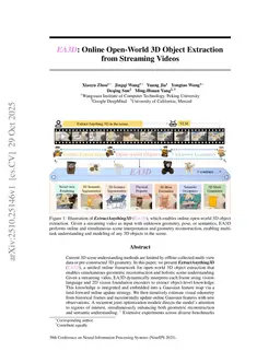 EA3D: Online Open-World 3D Object Extraction from Streaming Videos