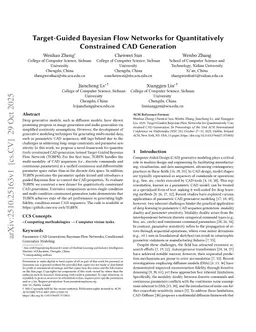 Target-Guided Bayesian Flow Networks for Quantitatively Constrained CAD Generation