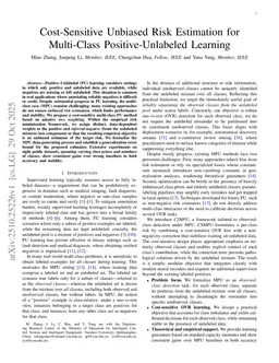 Cost-Sensitive Unbiased Risk Estimation for Multi-Class Positive-Unlabeled Learning