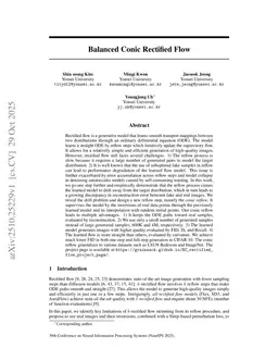 Balanced conic rectified flow