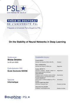 On the Stability of Neural Networks in Deep Learning