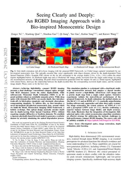 Seeing Clearly and Deeply: An RGBD Imaging Approach with a Bio-inspired Monocentric Design