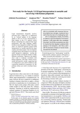 Not ready for the bench: LLM legal interpretation is unstable and out of step with human judgments