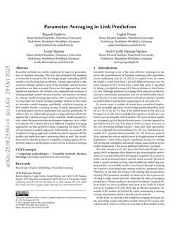 Parameter Averaging in Link Prediction