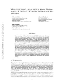 Grouping Nodes With Known Value Differences: A Lossless UCT-based Abstraction Algorithm