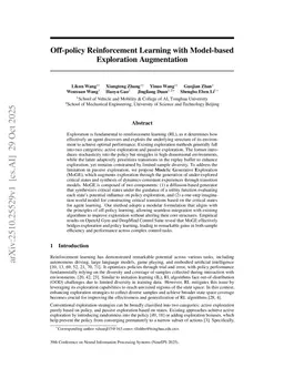 Off-policy Reinforcement Learning with Model-based Exploration Augmentation