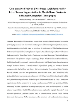Comparative Study of UNet-based Architectures for Liver Tumor Segmentation in Multi-Phase Contrast-Enhanced Computed Tomography