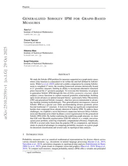 Generalized Sobolev IPM for Graph-Based Measures
