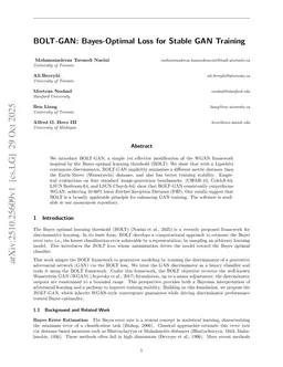 BOLT-GAN: Bayes-Optimal Loss for Stable GAN Training