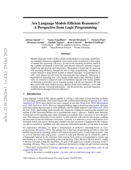 Are Language Models Efficient Reasoners? A Perspective from Logic Programming