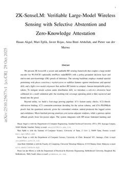 ZK-SenseLM: Verifiable Large-Model Wireless Sensing with Selective Abstention and Zero-Knowledge Attestation