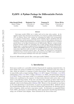 PyDPF: A Python Package for Differentiable Particle Filtering