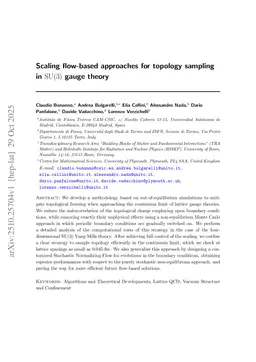 Scaling flow-based approaches for topology sampling in $\mathrm{SU}(3)$ gauge theory
