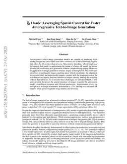 Hawk: Leveraging Spatial Context for Faster Autoregressive Text-to-Image Generation