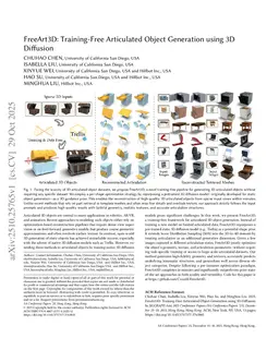 FreeArt3D: Training-Free Articulated Object Generation using 3D Diffusion